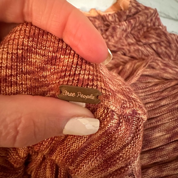 Free People Textured Orange Maxi Skirt - Picture 7 of 8